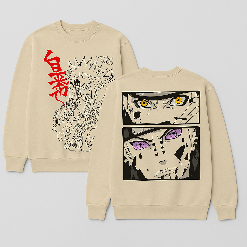 Naruto Vs Pain White Unisex Oversized T-Shirt